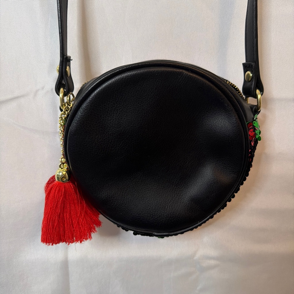 Mad Love Red Green Sequin Crossbody Bag Purse Christmas Holiday - Picture 4 of 5